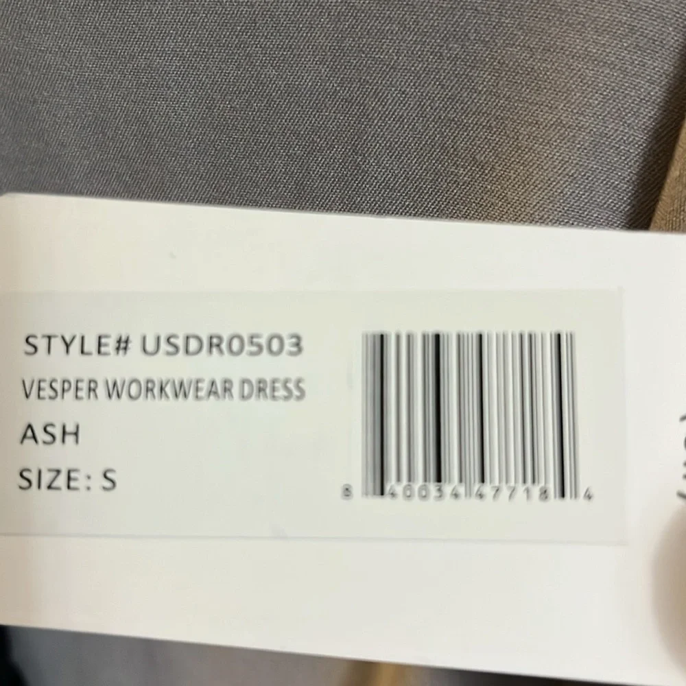 Universal Standards Vesper Polina Dove Gray Drape Dress Workdress NO BELT - Picture 16 of 16